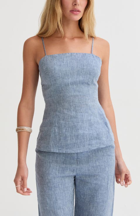 Sleeveless Linen Top
