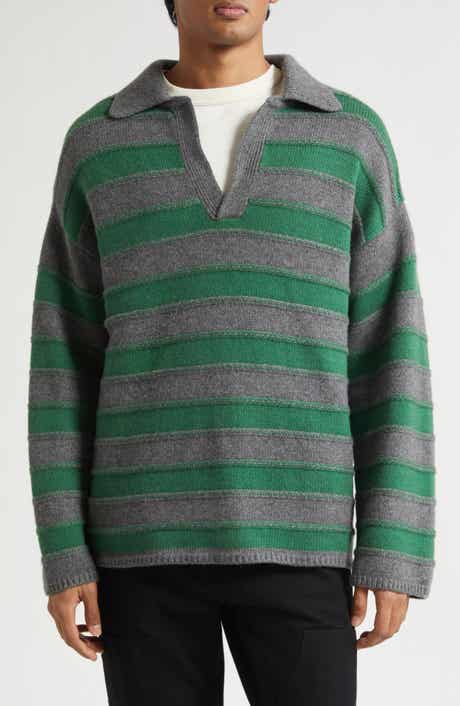 Dume Stripe Cashmere Rugby Sweater