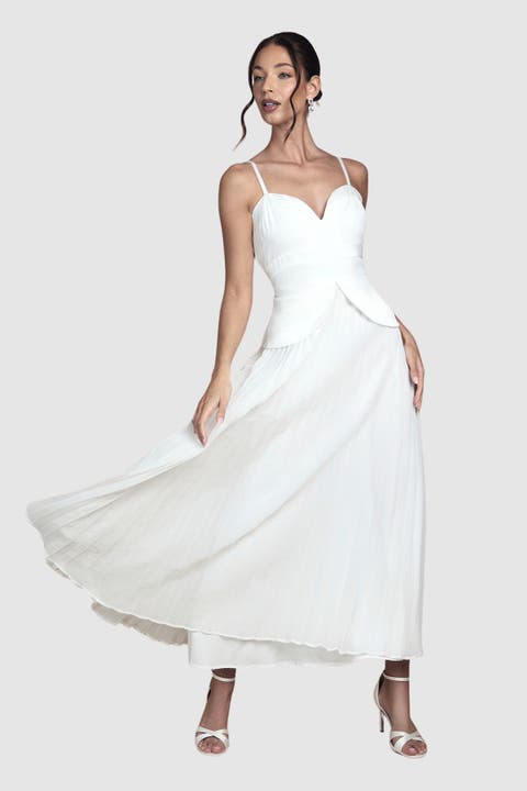 Strappy Crepe Maxi Dress