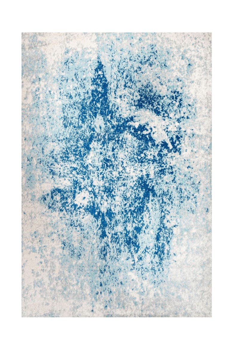 Dune Modern Abstract Area Rug, Alternate, color, Cream/Blue