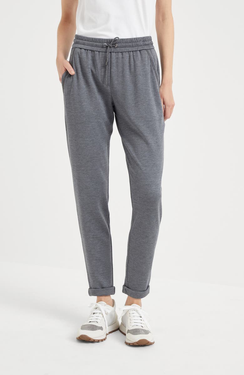 Brunello Cucinelli French terry trousers, Alternate, color, 