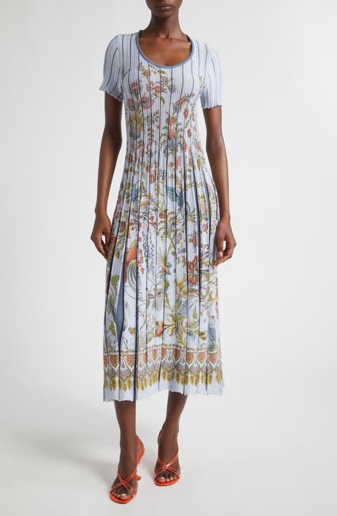 Floral Knit Midi Dress