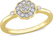 DELMAR Floral Diamond Ring - 0.21ct.