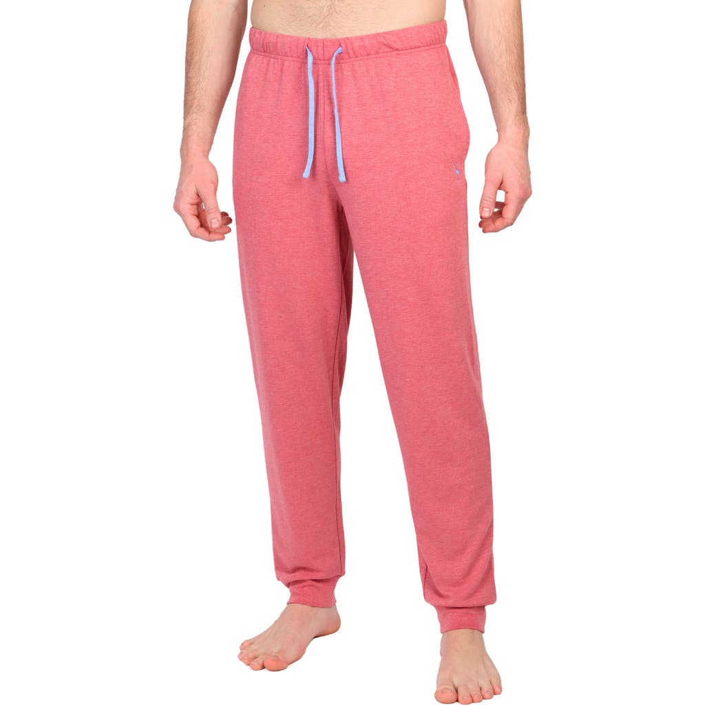 Shop Tailorbyrd French Terry Lounge Joggers In Sunwashed Red