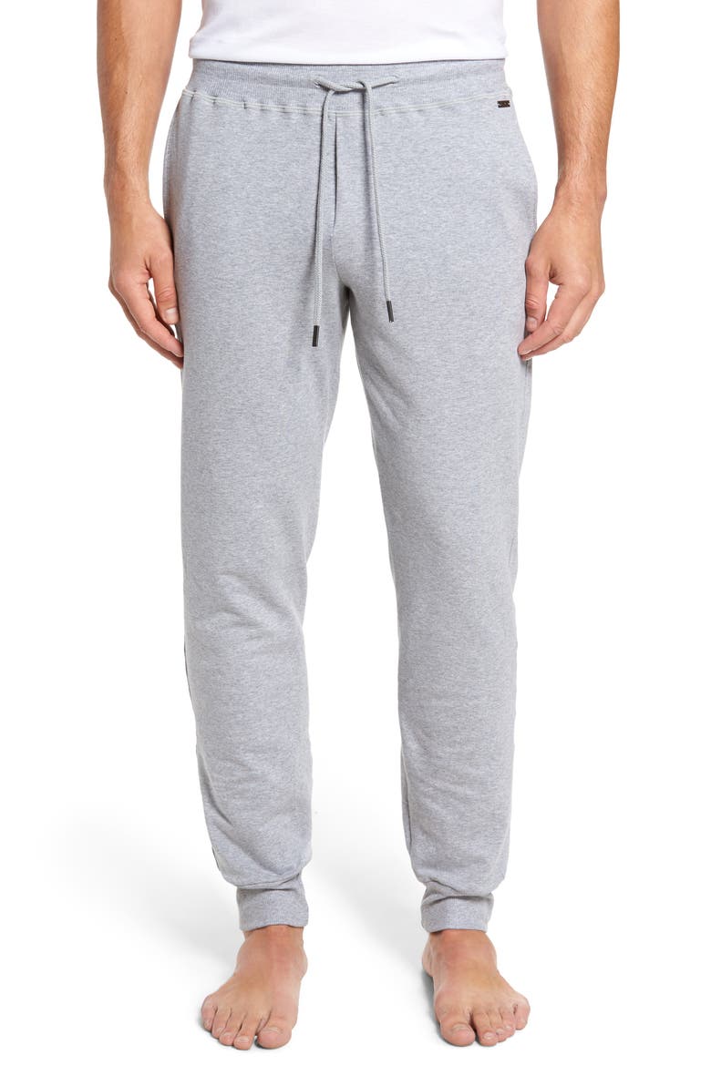 Living Cotton Drawstring Lounge Pants, Main, color, GREY MELANGE