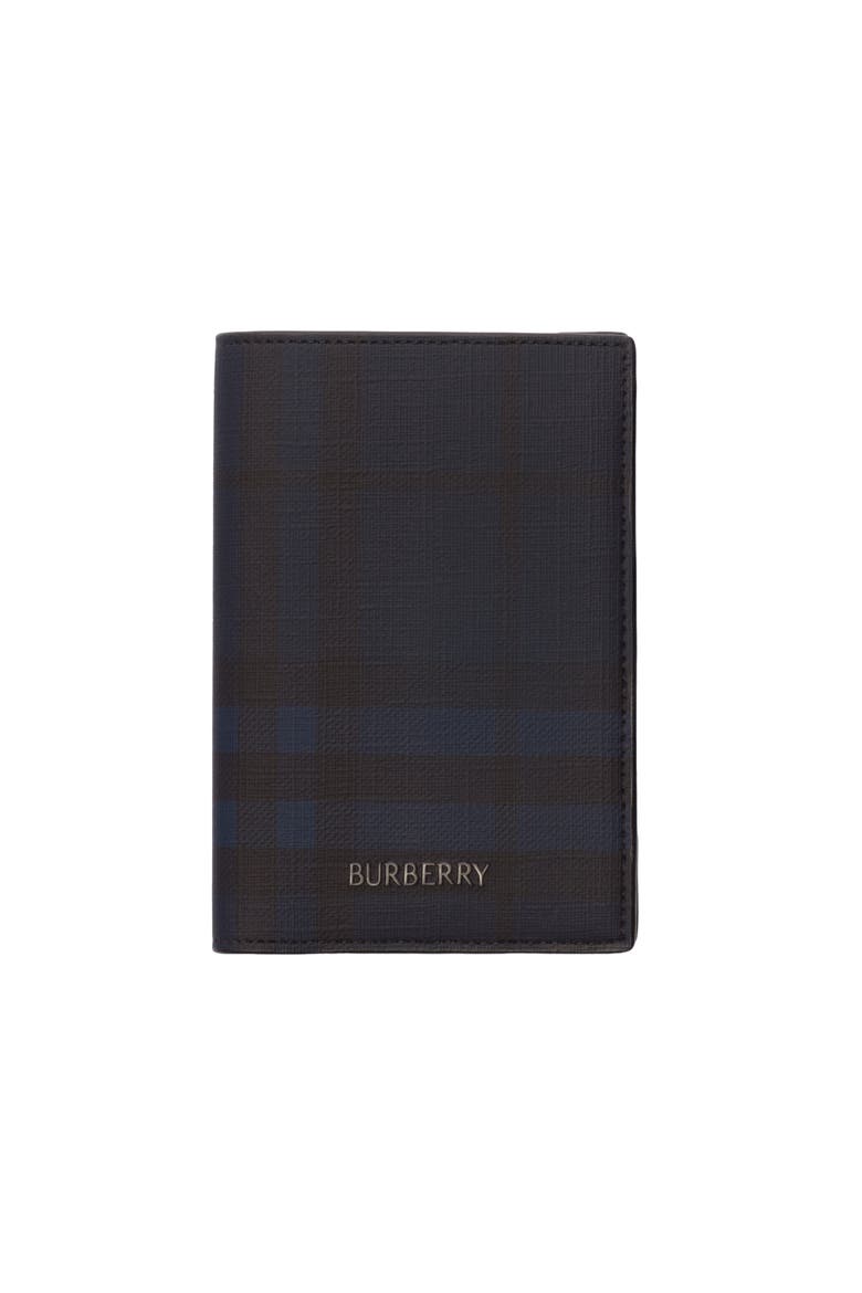Check Passport Holder, Main, color, Navy