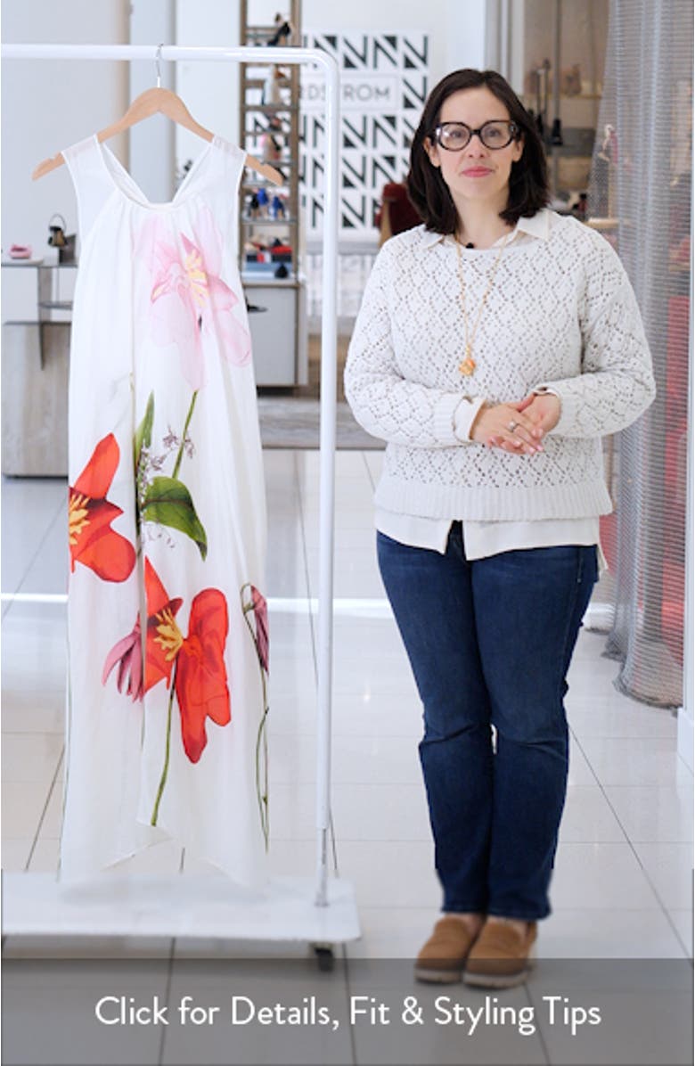 Aria Placed Floral Shift Dress, sales video thumbnail