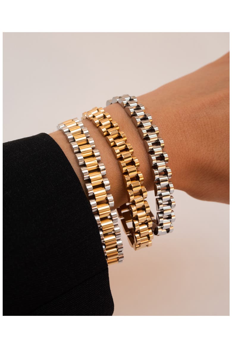 Timepiece Chain Bracelet, Alternate, color, GOLD
