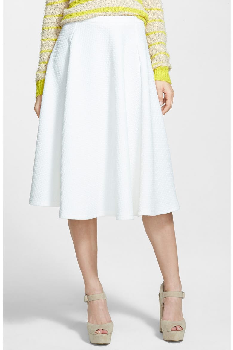 Textured Midi Skirt, Main, color, IVORY