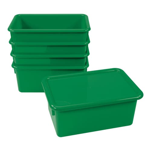 Kaplan Early Learning Company Storage Bins With Lids In Green