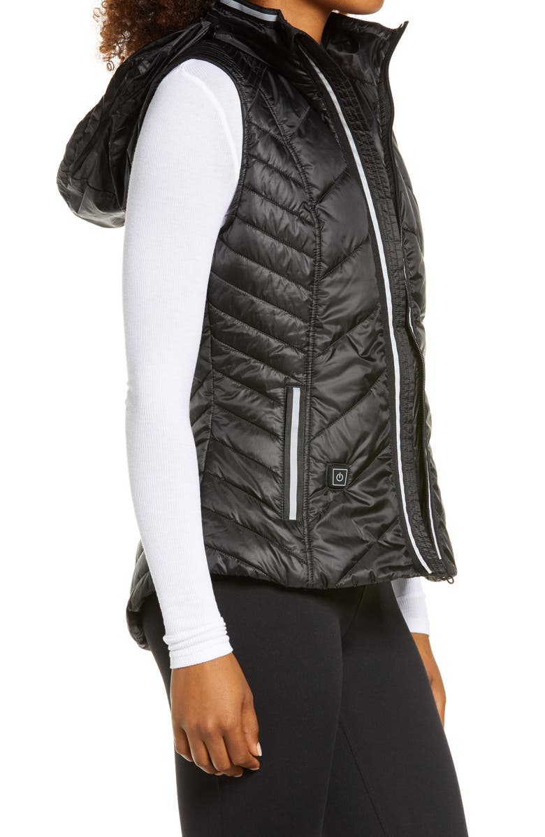 Blanc Noir Heat Smart Quilted Vest, Alternate, color, 