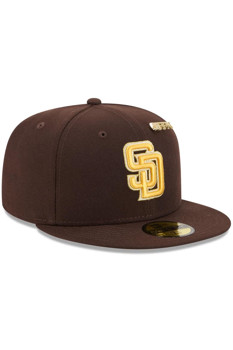 Men's New Era  Brown San Diego Padres 2025 59FIFTY Day 59FIFTY Fitted Hat with Pins, Alternate, color, Brown