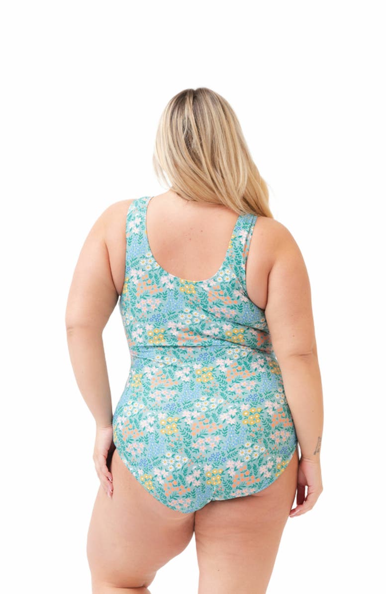 Lime Ricki Swimwear Knotted One-Piece, Alternate, color, Little Meadow