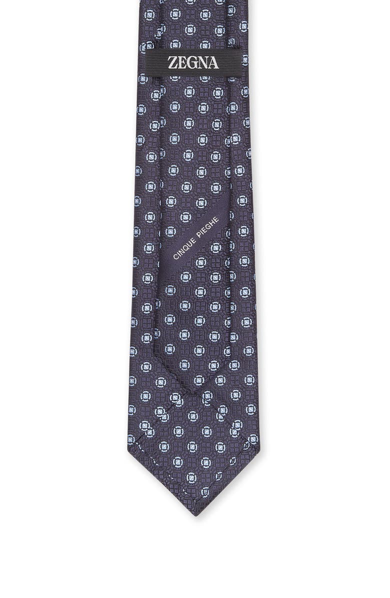 ZEGNA TIES Cinque Pieghe Medallion Silk Tie, Alternate, color, 