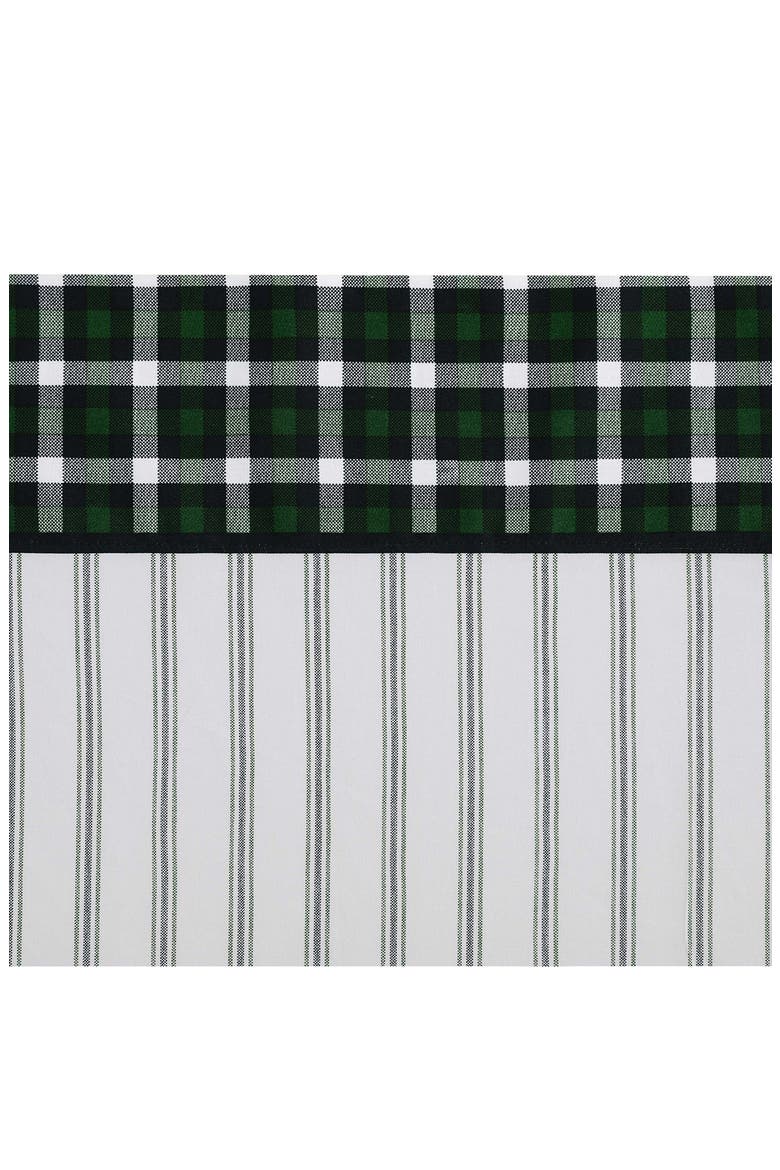 Cass Park Mix Check Stripe Cotton Percale Sheet Set, Alternate, color, PARADISE GREEN