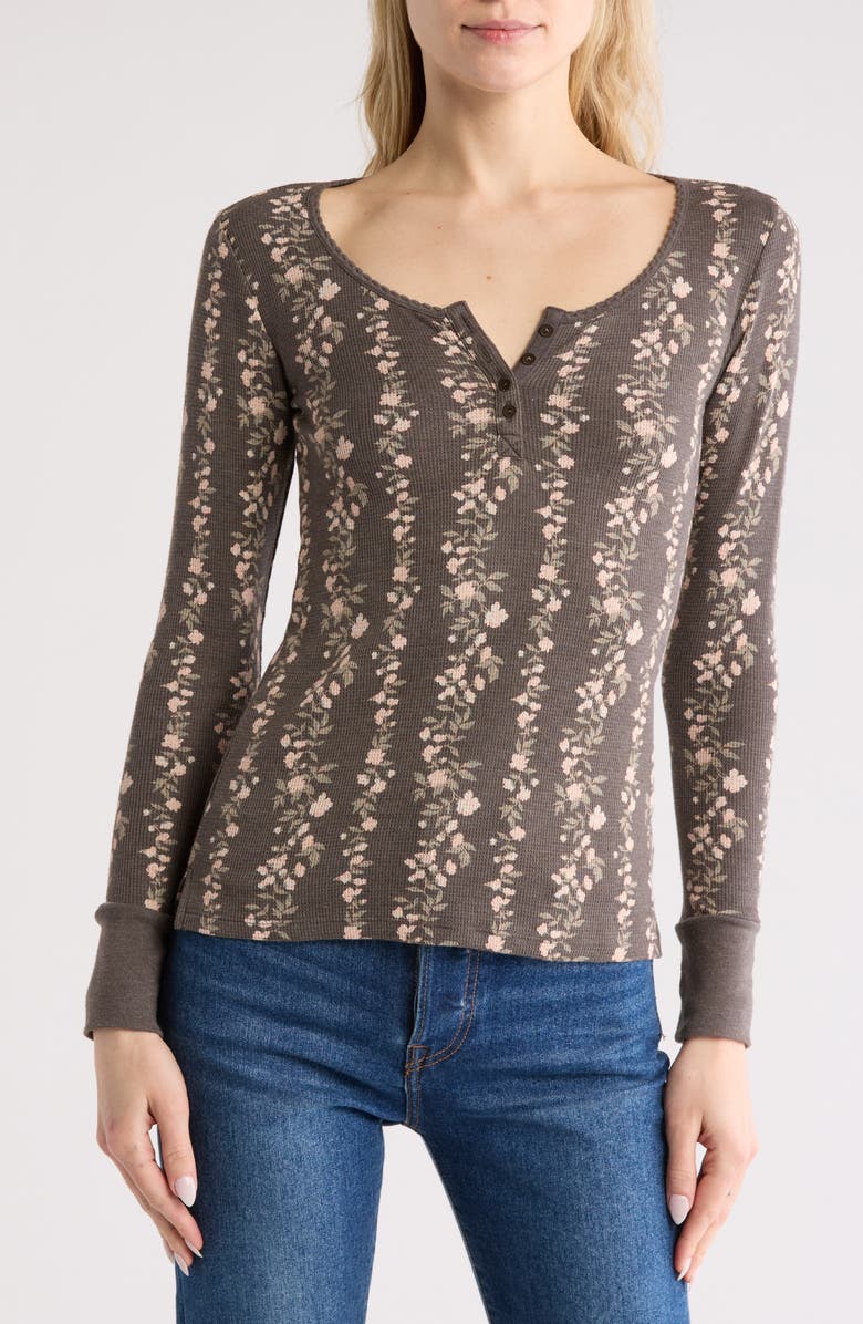 Lucky Brand Long Sleeve Thermal Henley, Main, color, 