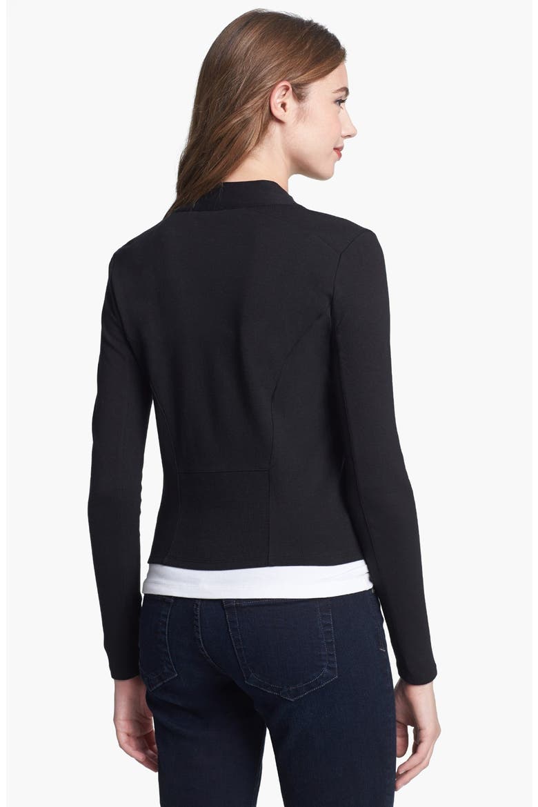 Knit Moto Jacket, Alternate, color, BLACK