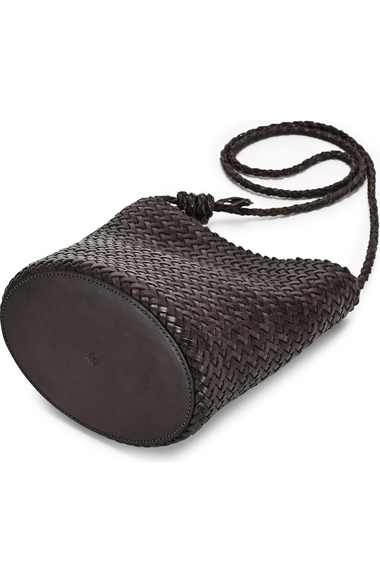 OLD TREND Reed Genuine Leather Woven Barrel Crossbody Bag, Alternate, color, Grey