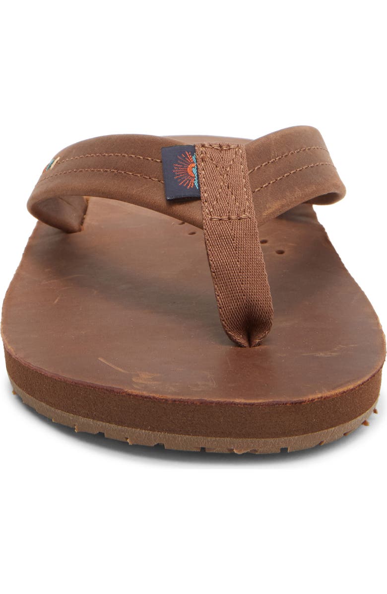 Reef x Faherty Draftsmen Flip Flop, Alternate, color, Dark Brown