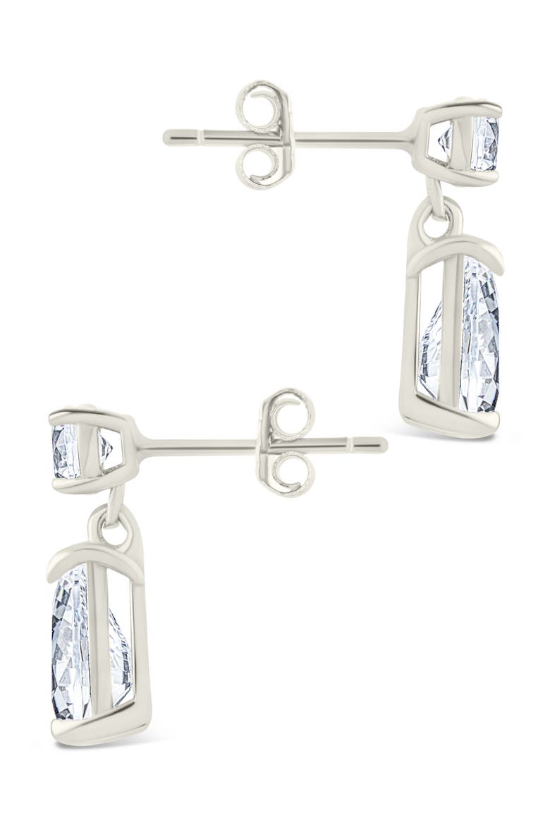 Imogen Cubic Zirconia Drop Earrings, Alternate, color, SILVER