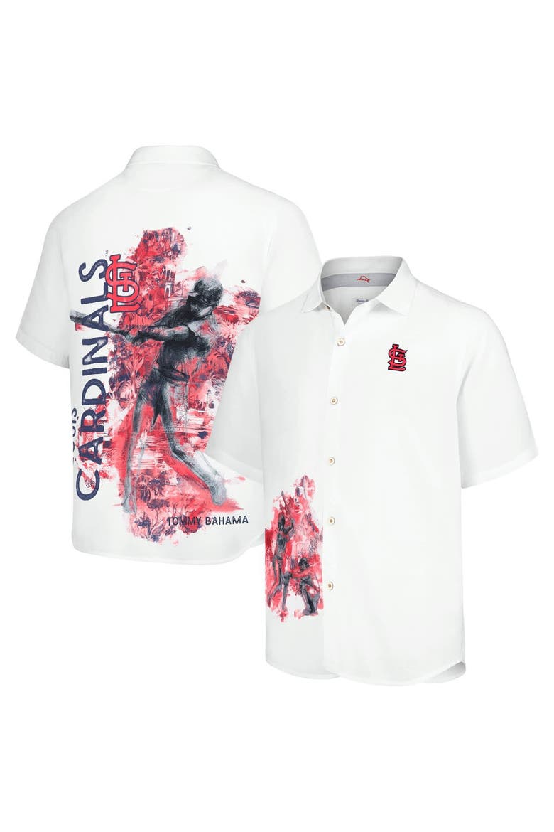 Men's Tommy Bahama White St. Louis Cardinals Veracruz Ace Islanders Button-Up Shirt, Main, color, White