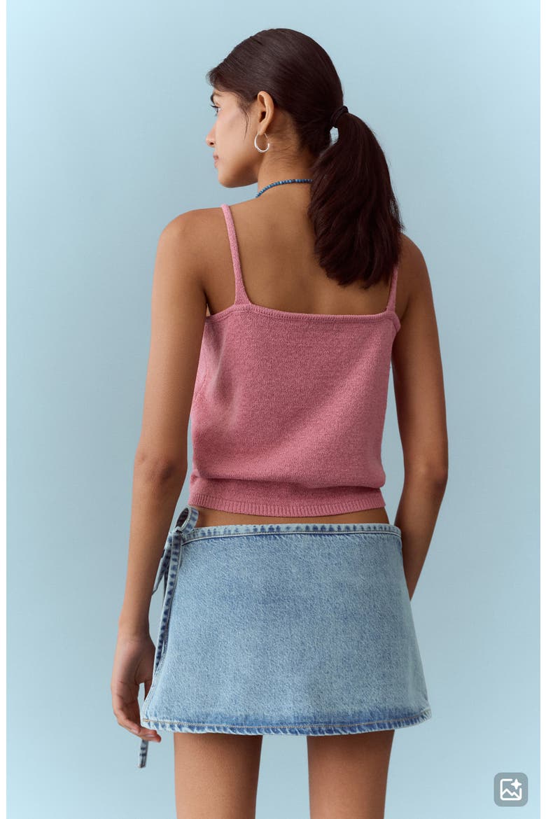 Convertible Denim Skort, Alternate, color, LIGHT BLUE
