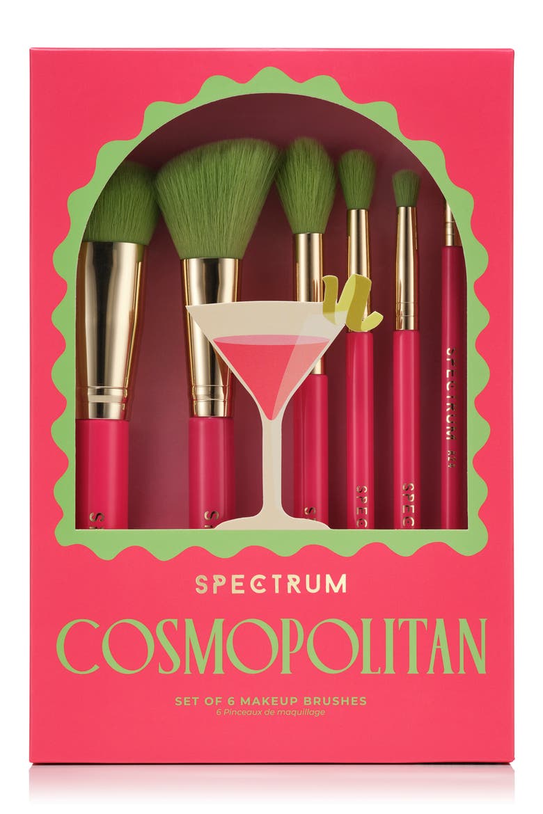 Cocktails Collection Cosmopolitan 6-Piece Makeup Brush Set, Alternate, color, COSMOPOLITAN