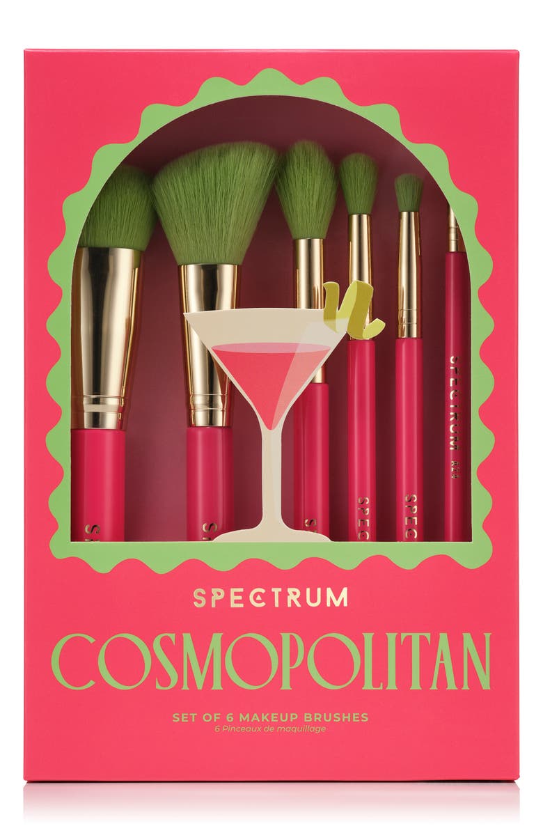 SPECTRUM Cocktails Collection Cosmopolitan 6-Piece Makeup Brush Set, Alternate, color, Cosmopolitan