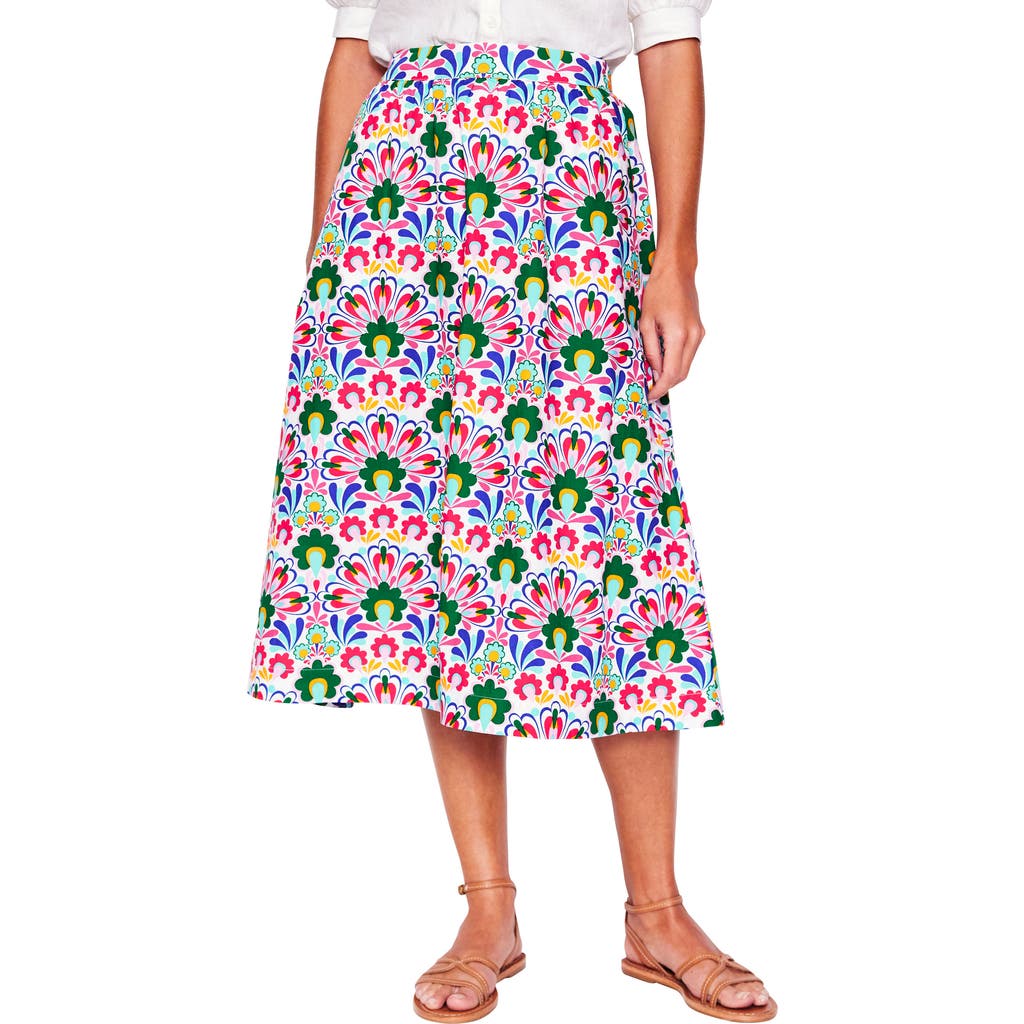 BODEN BODEN HATTIE POPLIN MIDI SKIRT