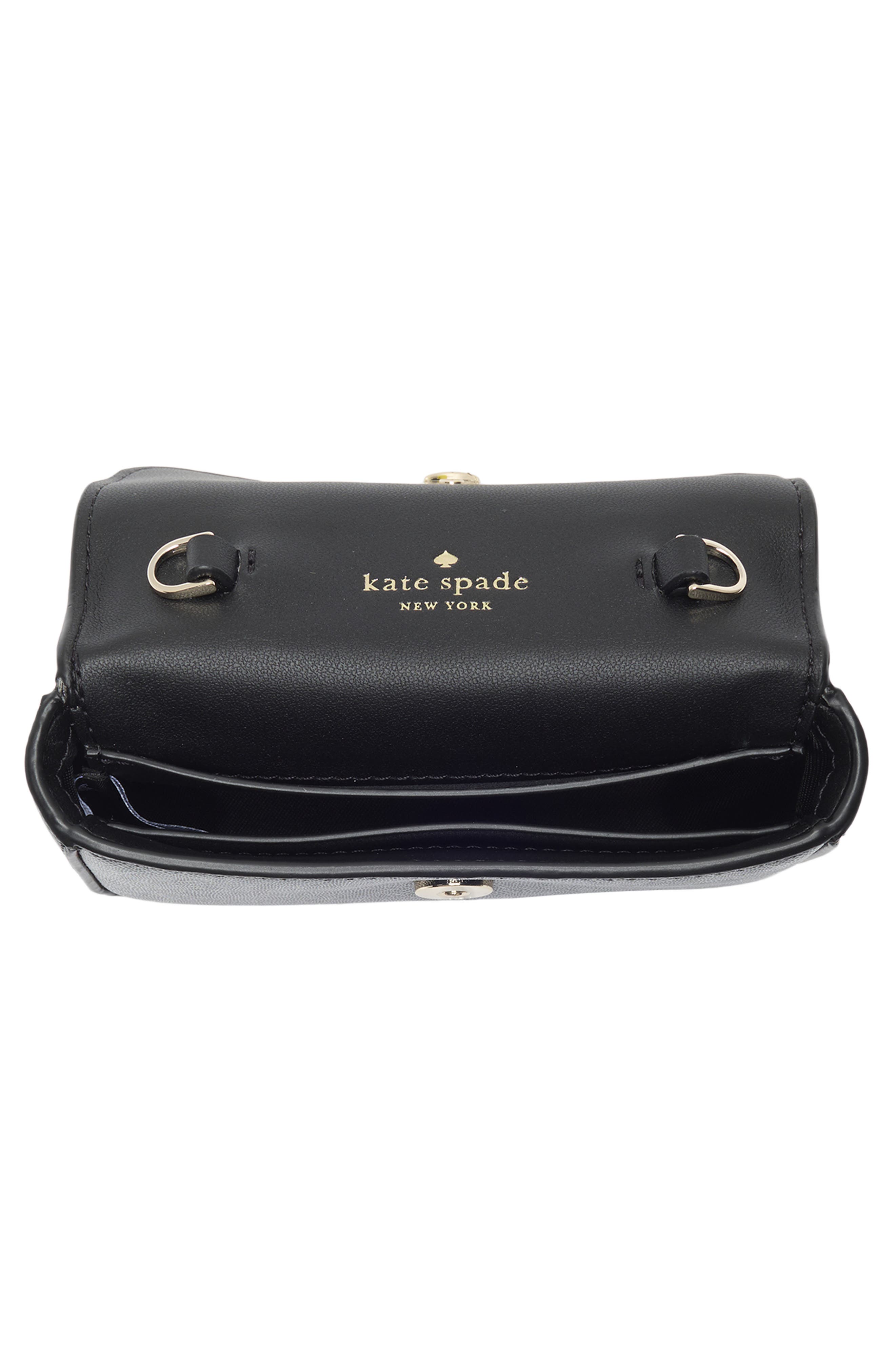 kenzie card case crossbody bag, Alternate, color, BLACK