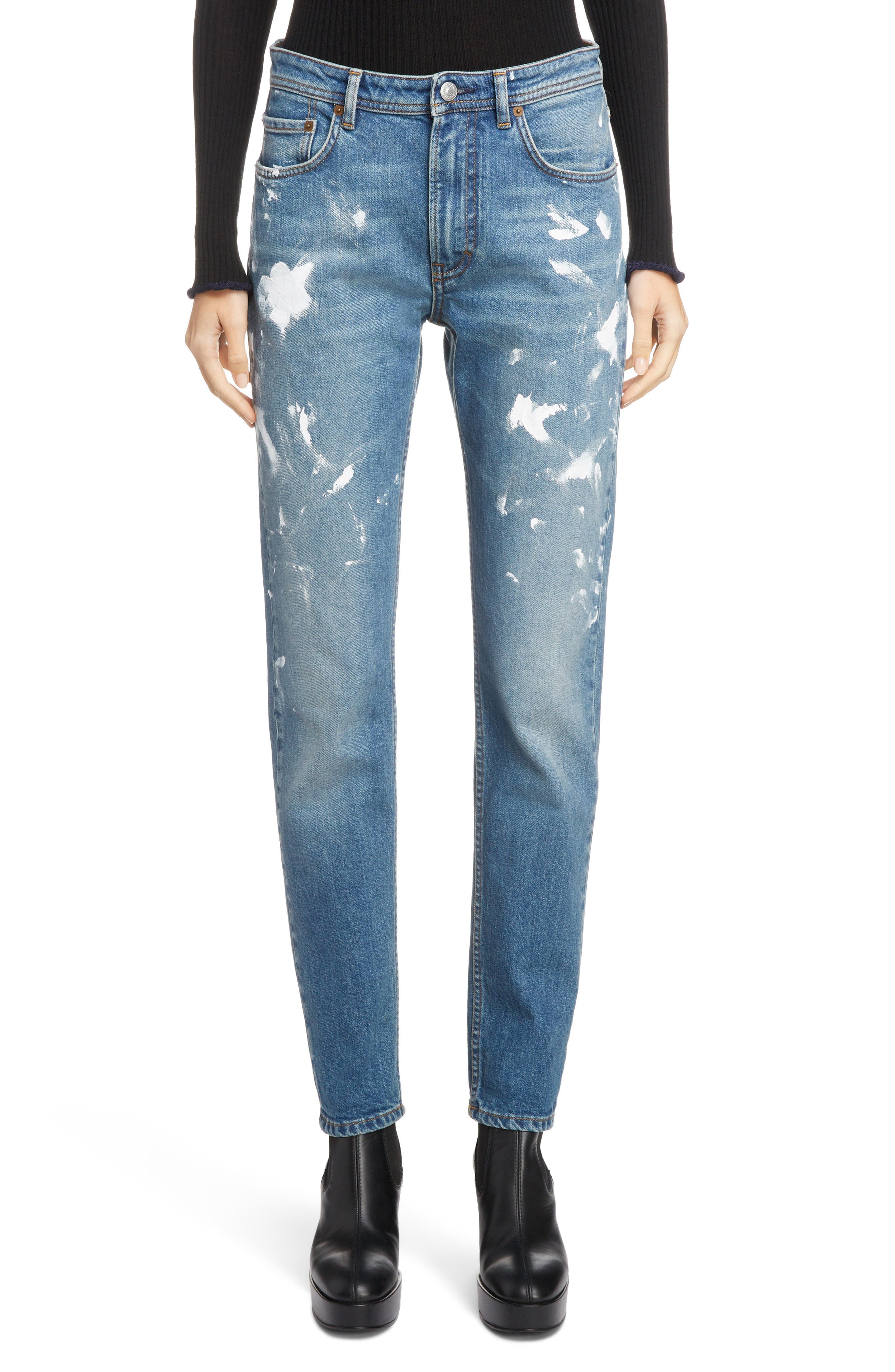 Acne Studios Paint Splatter Jeans (Women) | Nordstrom