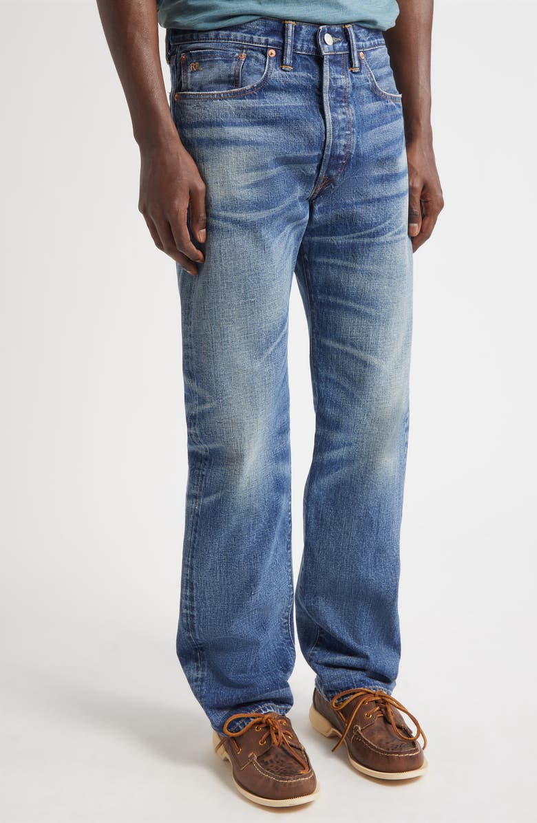 Double RL Slim Fit Jeans, Alternate, color, Hillsview Wash