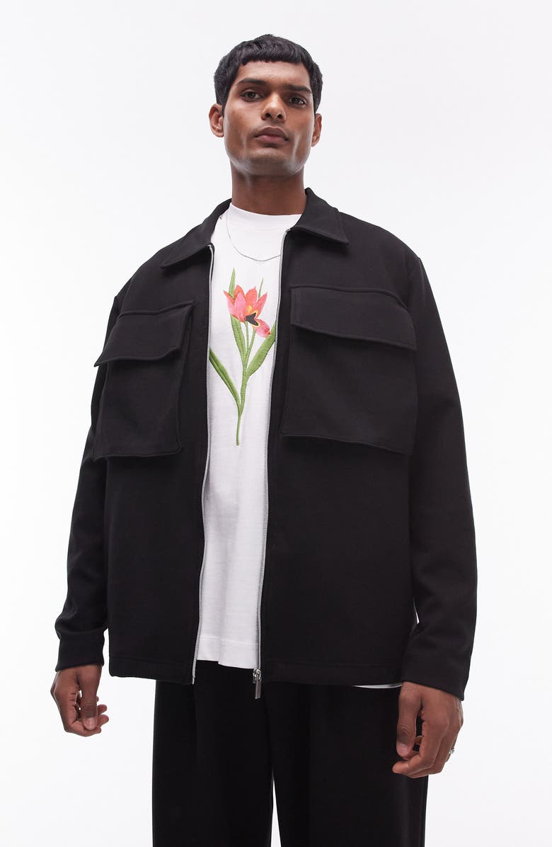 Topman Smart Jersey Jacket, Main, color,