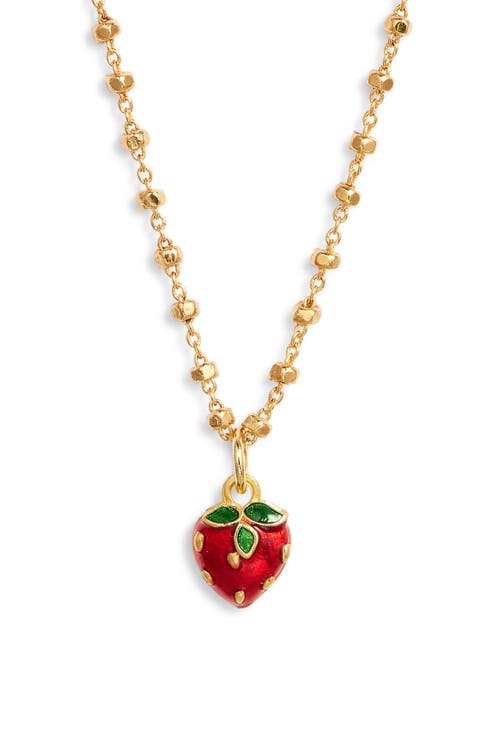 Strawberry Girl Pendant Necklace