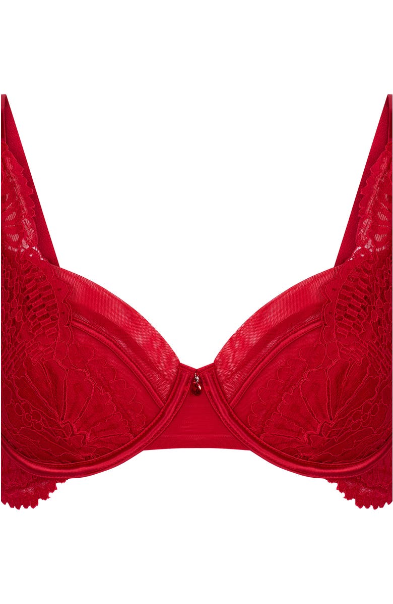 Hunkemöller Whitney Non-Padded Underwired Bra, Alternate, color, Red