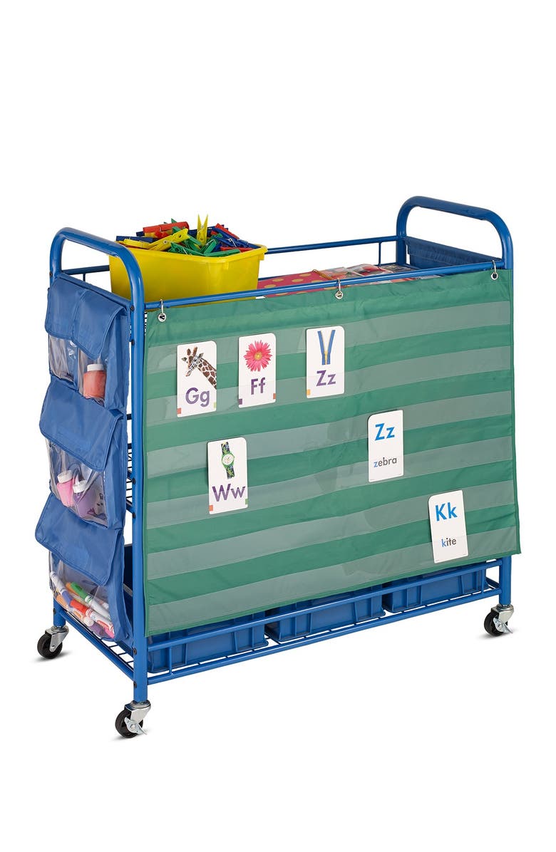 HONEY-CAN-DO Blue All-Purpose Teaching Cart, Main, color, 