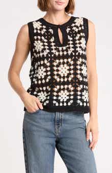 Open Knit Keyhole Vest