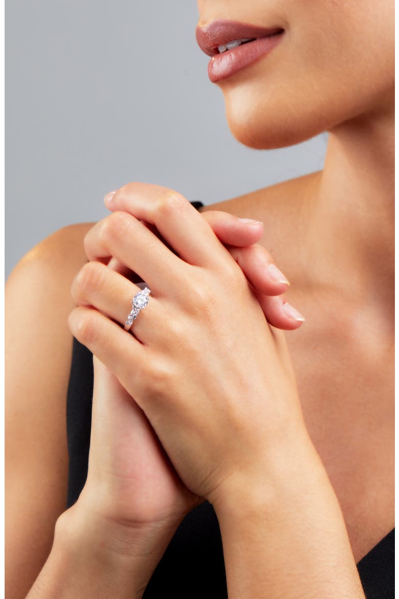 Mixed Diamond Engagement Ring Setting (Nordstrom Exclusive), Alternate, color, WHITE GOLD