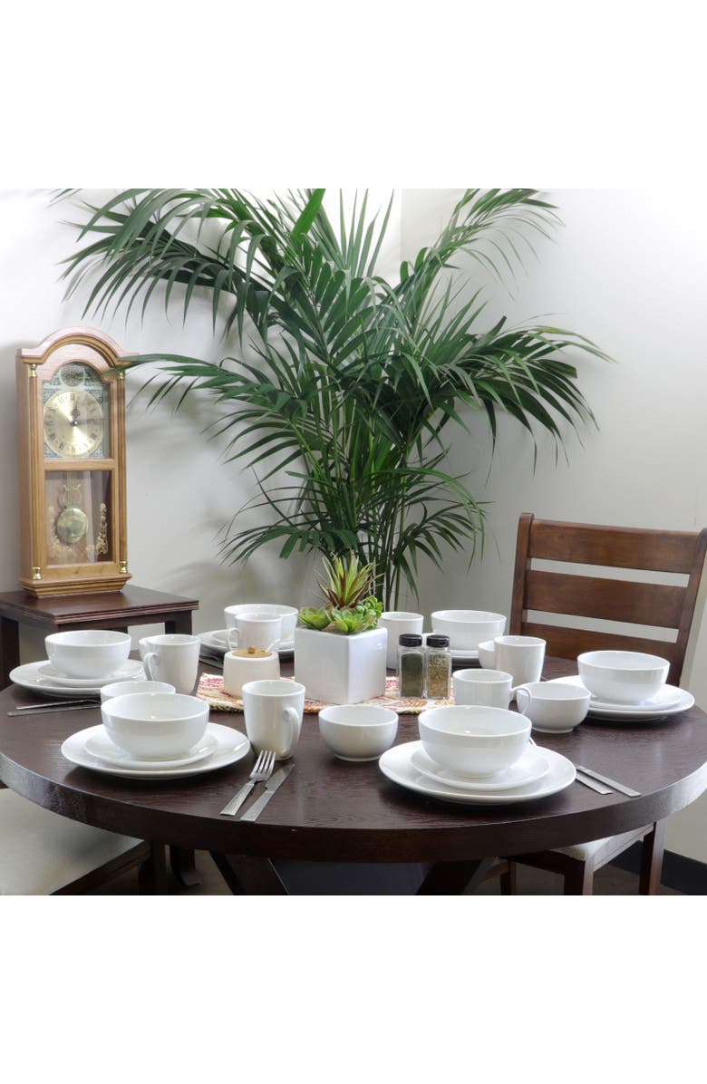 Gibson Home Ogalla 30 Piece Porcelain Dinnerware Set, Alternate, color, White