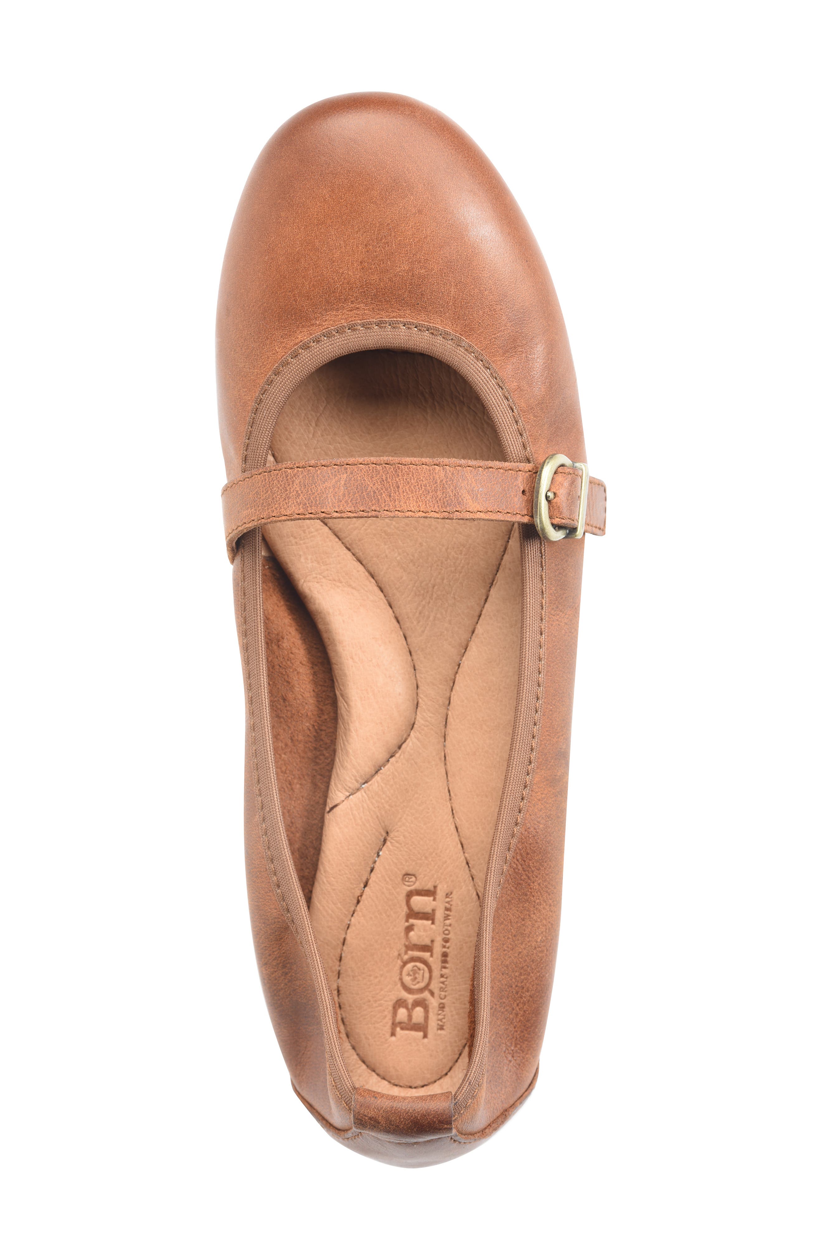 Curlew Mary Jane Ballet Flat, Alternate, color, TAN LEATHER