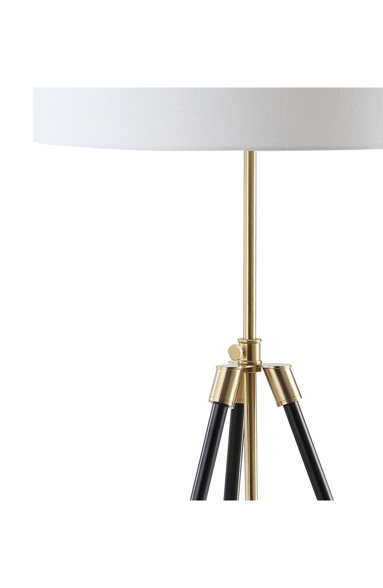JONATHAN Y Lucius 67" Adjustable Metal LED Floor Lamp, Black/Brass, Alternate, color, Black/ Brass Gold