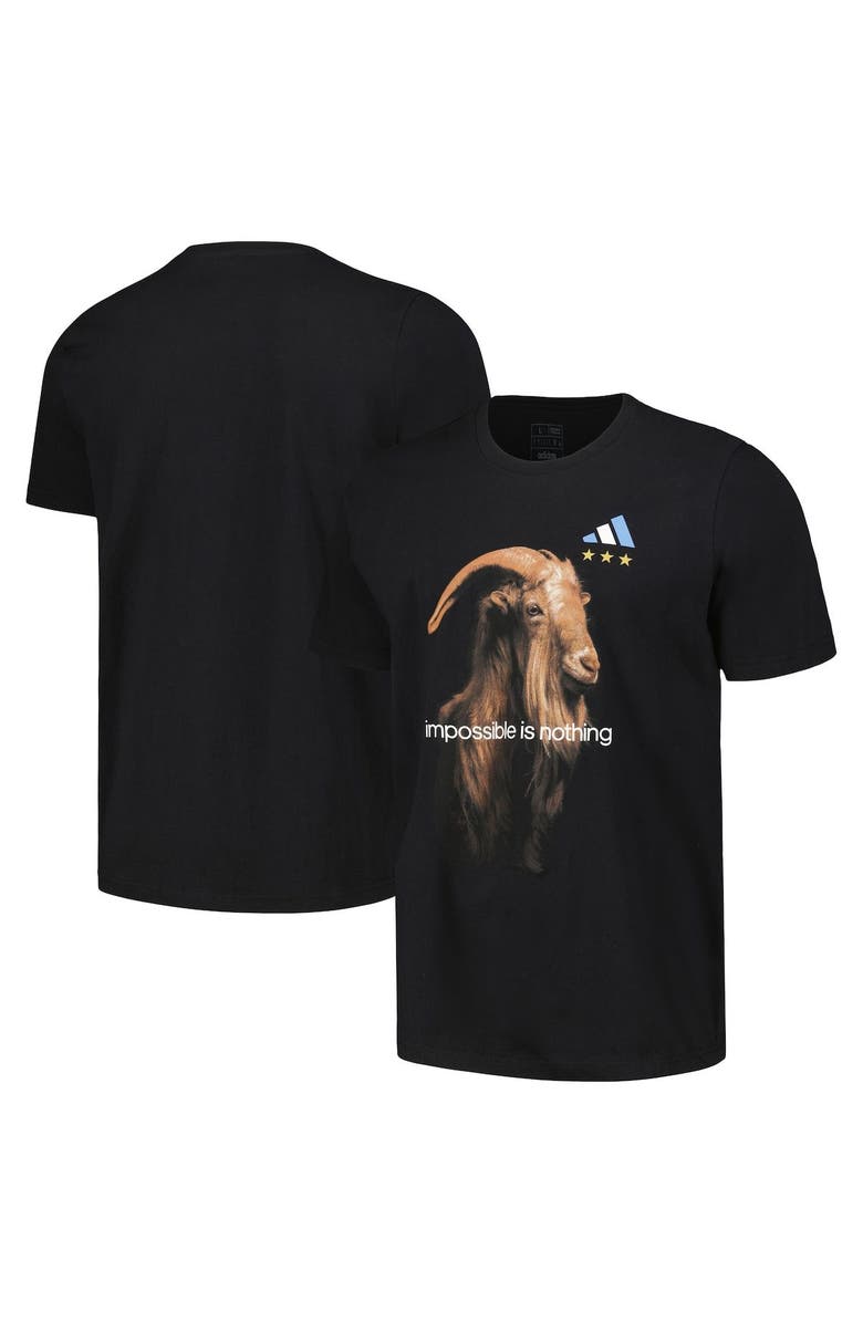 adidas Men's adidas Lionel Messi Black Argentina National Team Goat T-Shirt, Main, color, 