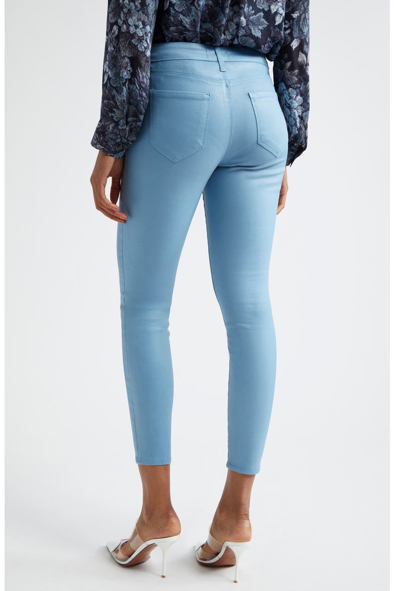 Margot Coated Crop High Waist Skinny Jeans, Alternate, color, BLUE MIST COATED
