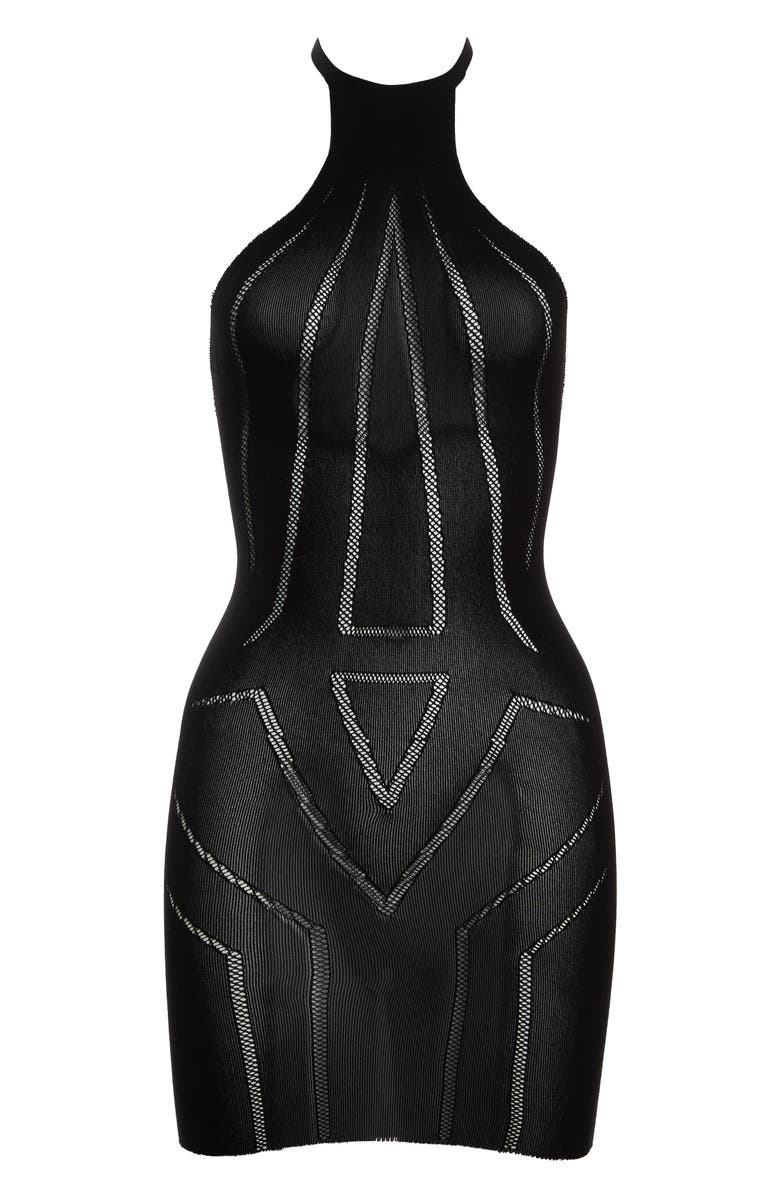 Hauty Electric Edge Knit Halter Chemise, Main, color,