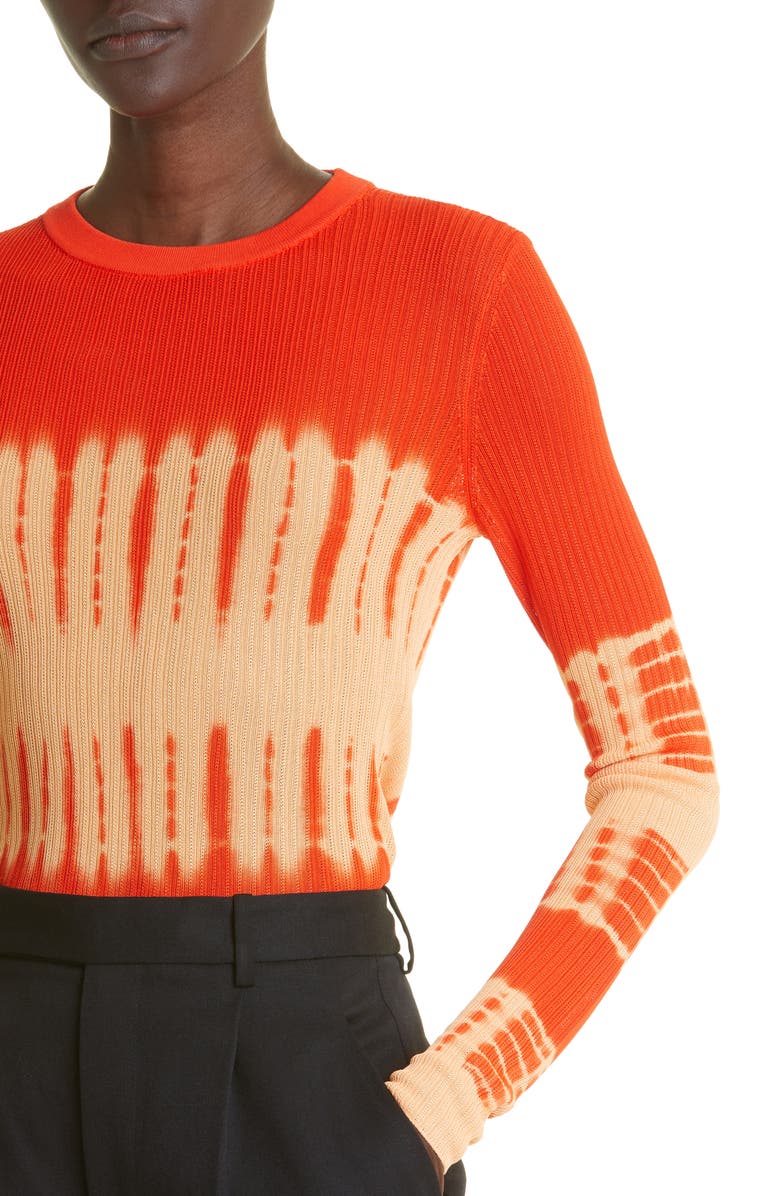 Proenza Schouler Tie Dye Crewneck Rib Sweater, Alternate, color, 