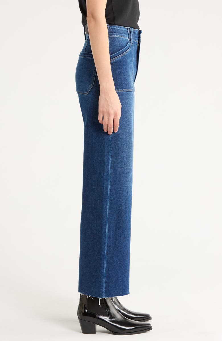 PAIGE Anessa High Waist Wide Leg Utility Jeans, Alternate, color, Live Forever