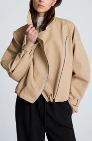 Kenneth Cole Boxy Moto Trench Jacket