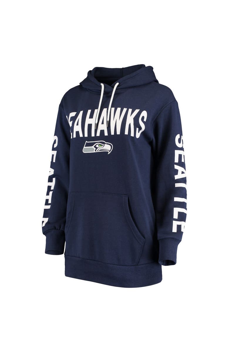 G-III 4HER BY CARL BANKS Women's G-III 4Her by Carl Banks College Navy Seattle Seahawks Extra Point Pullover Hoodie, Alternate, color, Navy