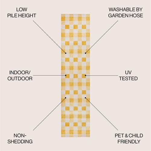 Jonathan Y Darcy Traditional Geometric Bold Gingham Indoor/outdoor Area Rug In Yellow/cream