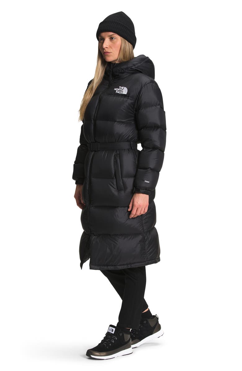 The North Face Nuptse<sup>®</sup> Belted Water Repellent 700 Fill Power Long Down Jacket, Alternate, color, 